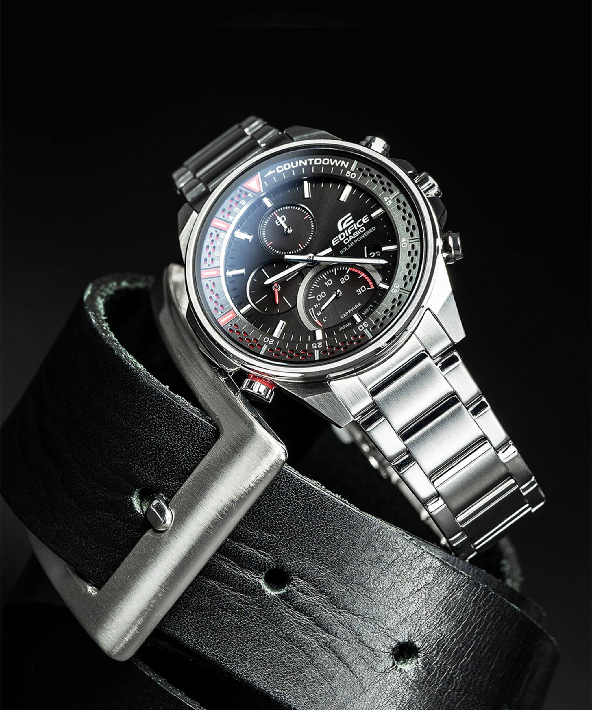 Casio Edifice Cronógrafo Solar Negro Acero 45,3 mm | EFS-S590D-1AV