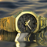 Casio G-Shock GM Solar Negro Acero Dorado 44,4 mm | GM-B2100GD-9A