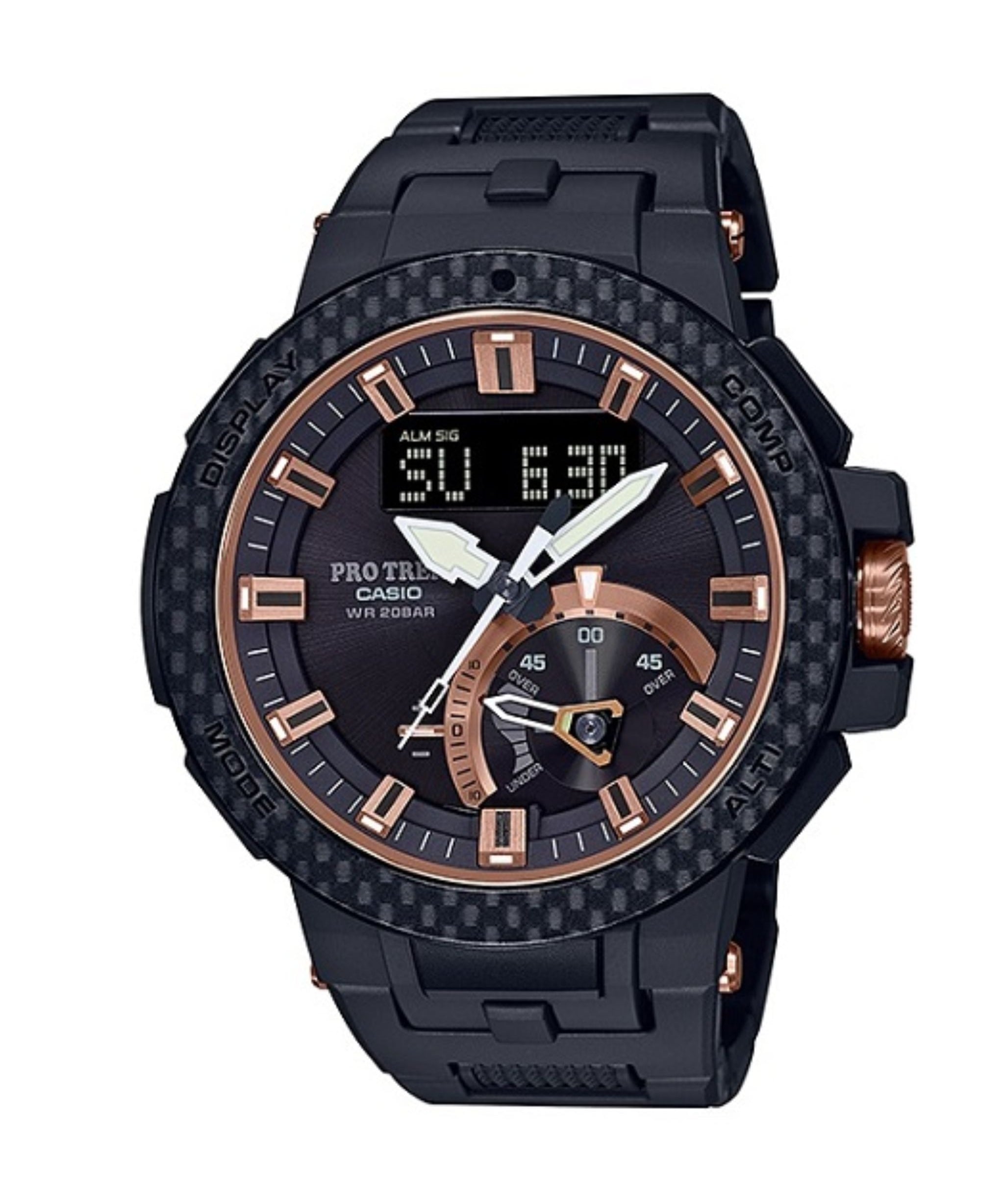 Casio Pro Trek Triple Sensor Solar Radiocontrolado Negro 52,3 mm | PRW-7000X-1ER