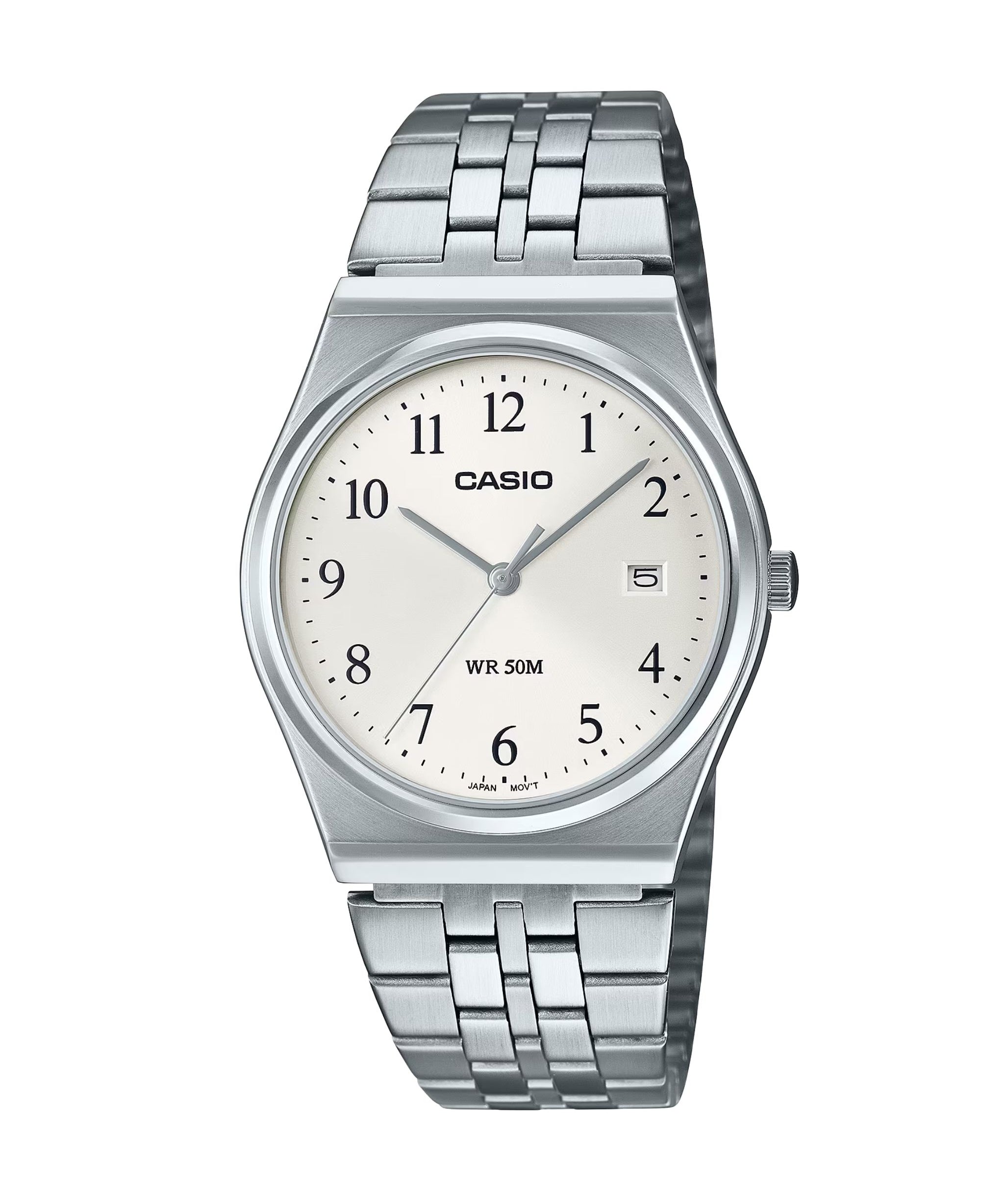 Casio Timeless MTP Blanco Acero 35 mm | MTP-B145D-7BV
