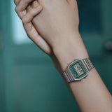 Casio Vintage Digital Verde Acero 33,2 mm | A158WEM-3