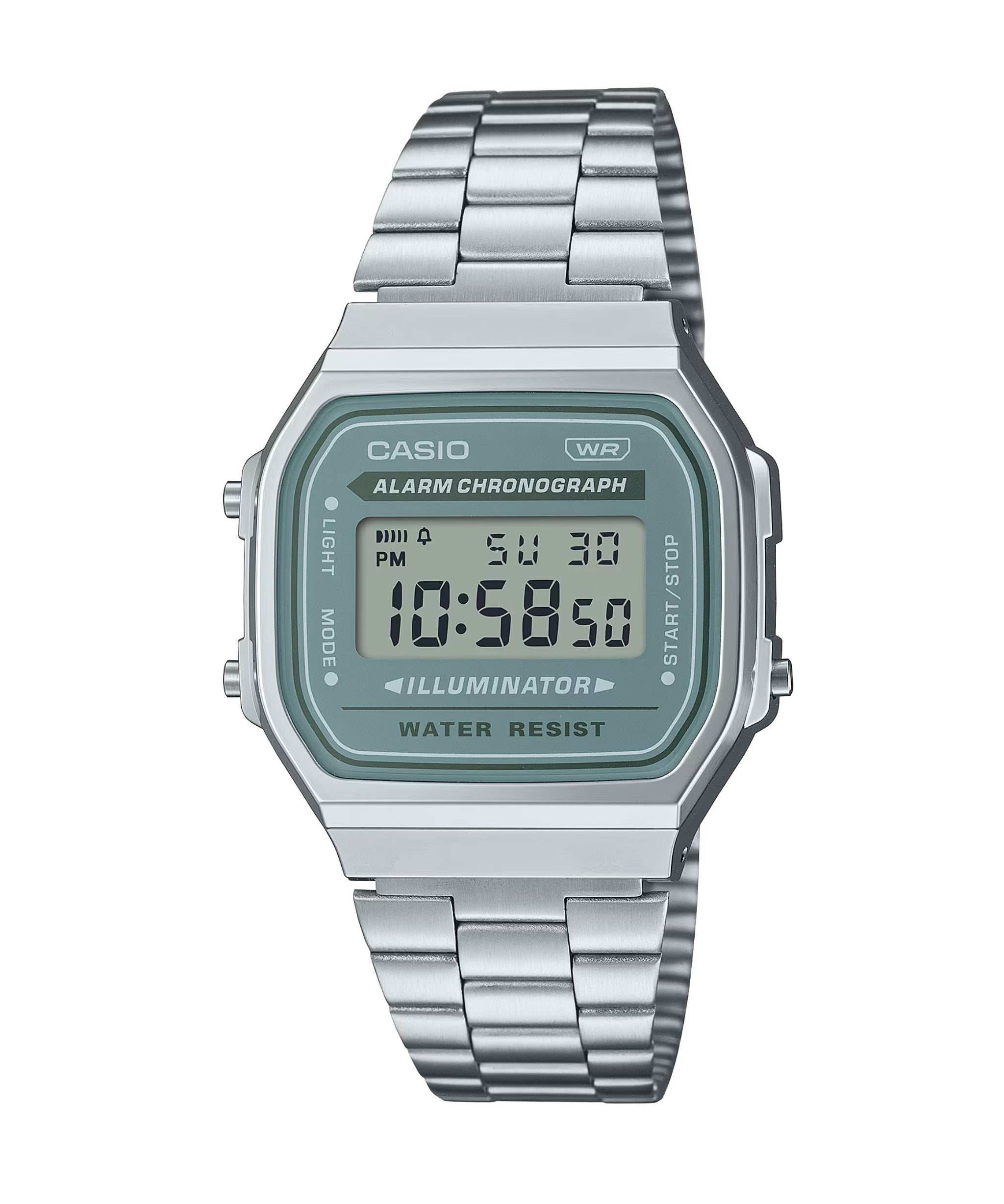 Casio Vintage A168 Digital Verde 36,3 mm | A168WA-3AY