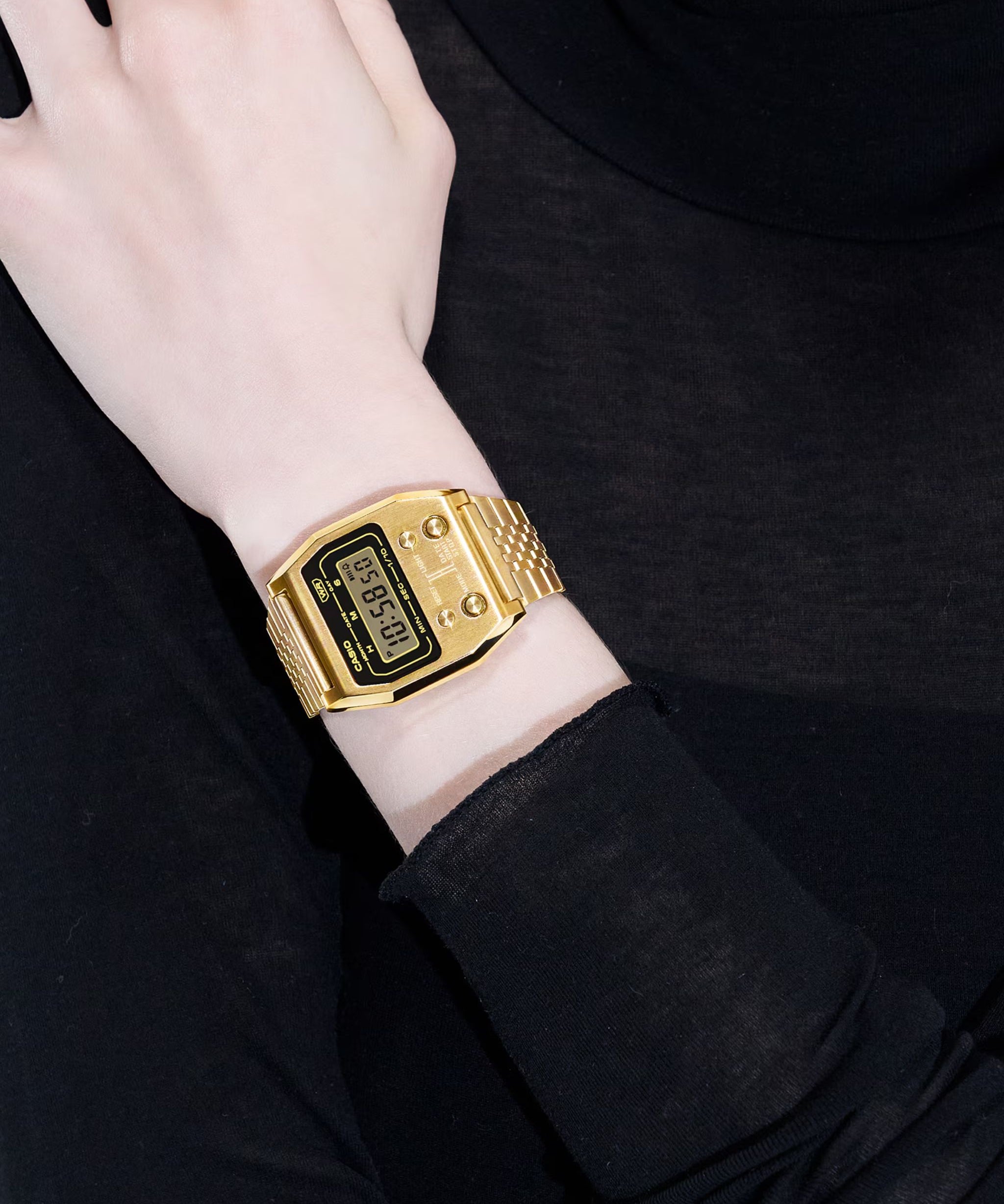 Casio Vintage Edgy Collection Digital Dorado 35 mm | A1100G-5