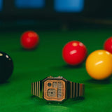 Casio Vintage Edgy Collection A130 Digital Dorado Resina y Acero 33,9 mm | A130WEG-9A