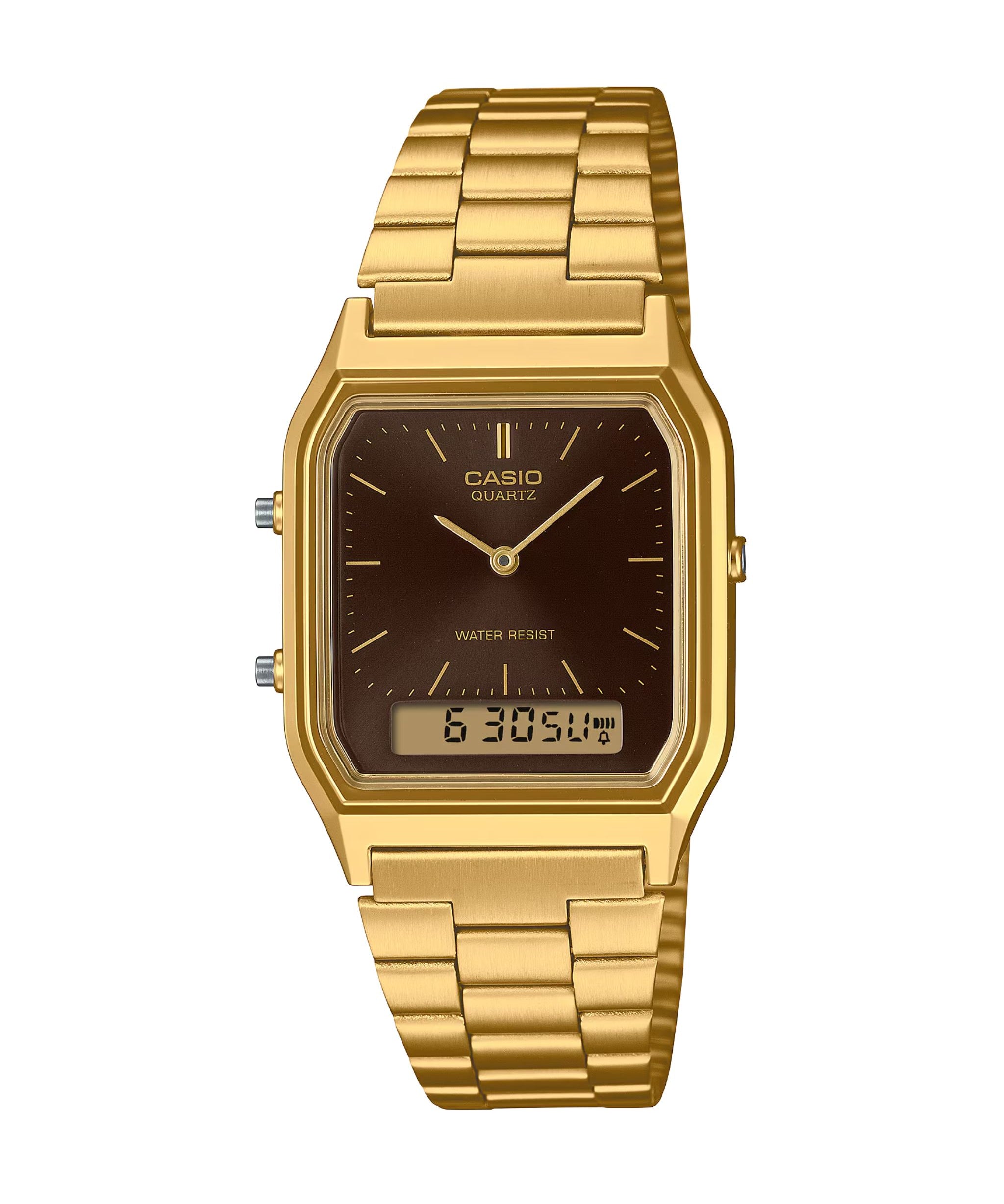 Casio Vintage Edgy Collection Marrón 29,8 mm | AQ-230GA-5AMQY