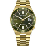 Citizen Tsuyosa Shore Automático Verde Dorado 40 mm | NJ0232-53X
