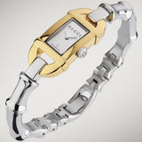 Gucci Bamboo Cuarzo Blanco Acero y Oro Amarillo 22x17 mm | A00A3FICUA08483