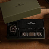 Hamilton Khaki Field Murph Auto Kit con brazalete Negro Acero 42 mm | H70605732