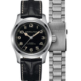 Hamilton Khaki Field Murph Auto Kit con brazalete Negro Acero 42 mm | H70605732