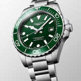 Longines HydroConquest Automático Verde Acero y Cerámica 42 mm | L3.788.4.06.6