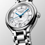 Longines PrimaLuna Automático Diamantes Madreperla Blanco Acero 30 mm | L8.123.4.87.6