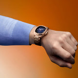 MIDO Multifort TV Big Date Automático Azul Acero PVD Oro Rosa 40 mm | M049.526.33.041.00