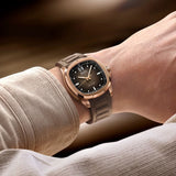 MIDO Multifort TV Big Date Automático Marrón Acero PVD Oro Rosa 40 mm | M049.526.37.291.00