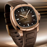 MIDO Multifort TV Big Date Automático Marrón Acero PVD Oro Rosa 40 mm | M049.526.37.291.00