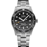 MIDO Ocean Star 39 con esfera gris degradada, caja y brazalete de acero inoxidable de 39 mm.