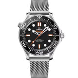 OMEGA Seamaster Diver 300M Negro Acero Brazalete Malla 42 mm | 210.30.42.20.01.018