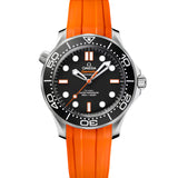 OMEGA Seamaster Diver 300M Negro Acero Correa Naranja 42 mm | 210.32.42.20.01.006