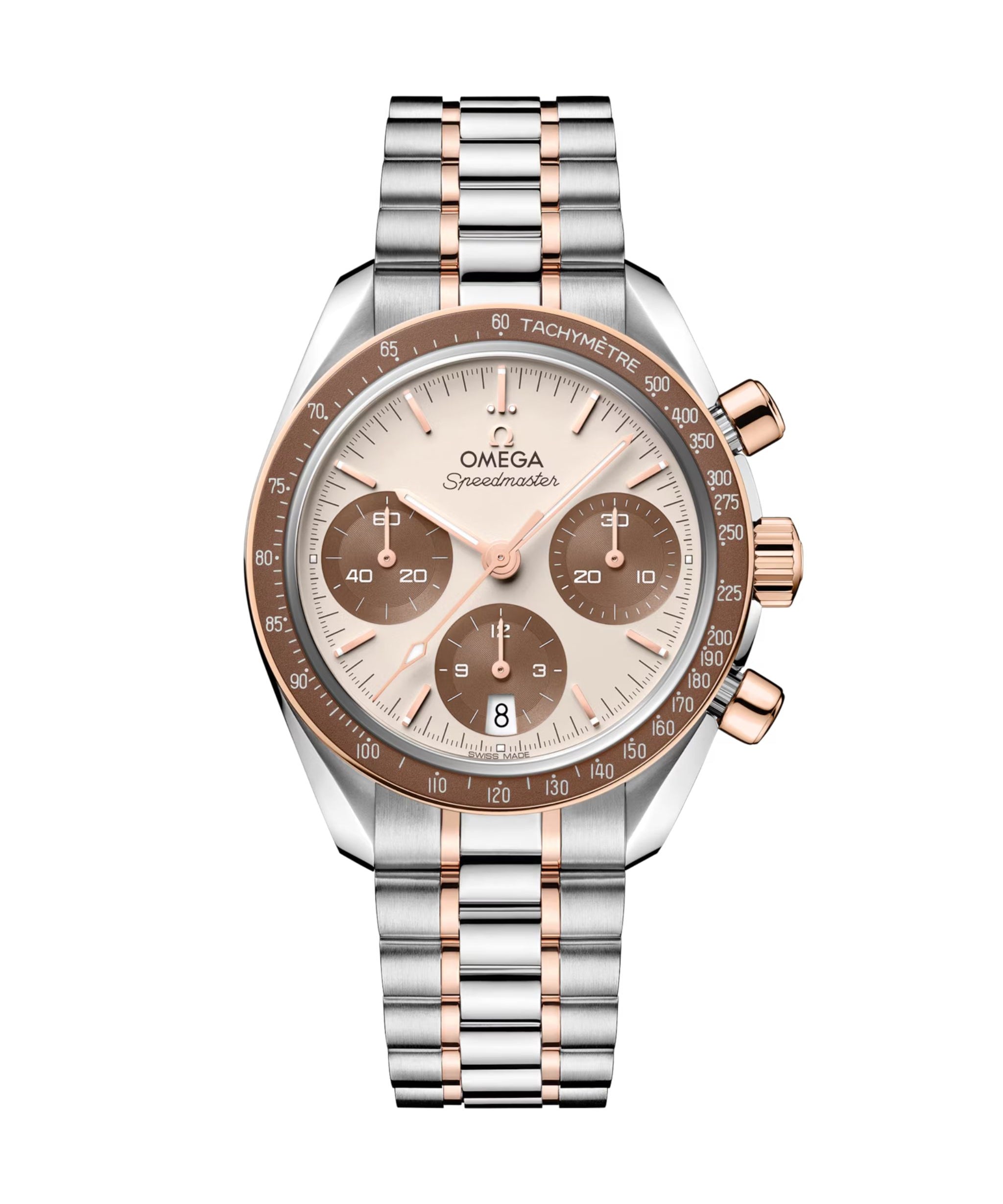 OMEGA Speedmaster 38 Co-Axial Chronometer Marfil Acero y Oro Sedna 38 mm | 324.20.38.50.02.002