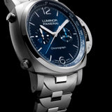 Panerai Luminor Chrono Automático Taquímetro Azul Acero 44 mm | PAM01110