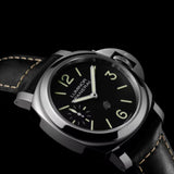 Panerai Luminor Logo Cuerda Manual Negro Acero 44 mm | PAM01084
