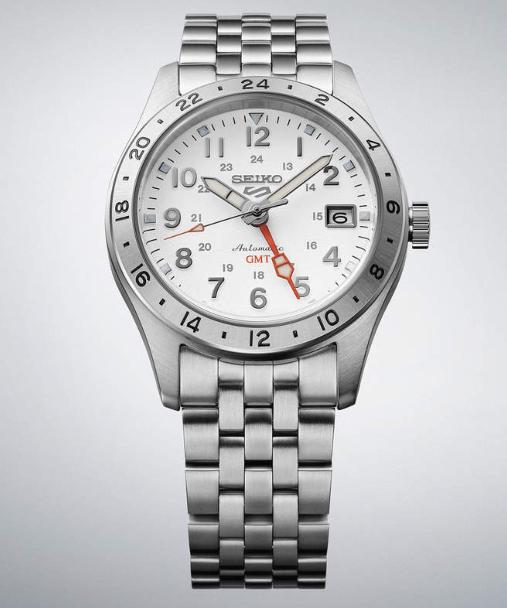 Seiko 5 Sports Field GMT Automático Blanco Acero 39.4 mm | SSK059K1