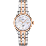 Tissot Le Locle Automático Diamantes Nácar Blanco PVD 29 mm | T006.207.22.116.00
