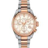 Tissot PR 100 Cronógrafo Nácar Blanco Acero y PVD Oro Rosa 36 mm | T1502172211100