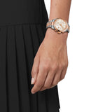Tissot PR 100 Cronógrafo Nácar Blanco Acero y PVD Oro Rosa 36 mm | T1502172211100